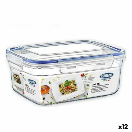 hermeetiline lõunasöögi karp Dem Ristkülikukujuline 800 ml 17 x 13 x 8 cm (12 Ühikut)