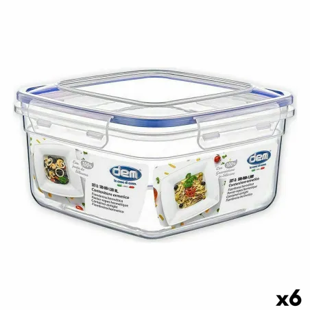 Kahekordne reguleerimissüsteem Dem Hermeetiline 3 Tükid, osad 500 ml 18 x 18 x 10 cm (6 Ühikut)
