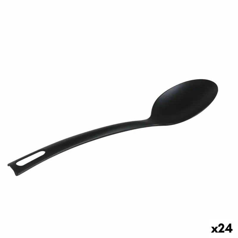 Šaukštas maišymui Quttin Nailonas Juoda 29 x 6 cm (24 vnt.)