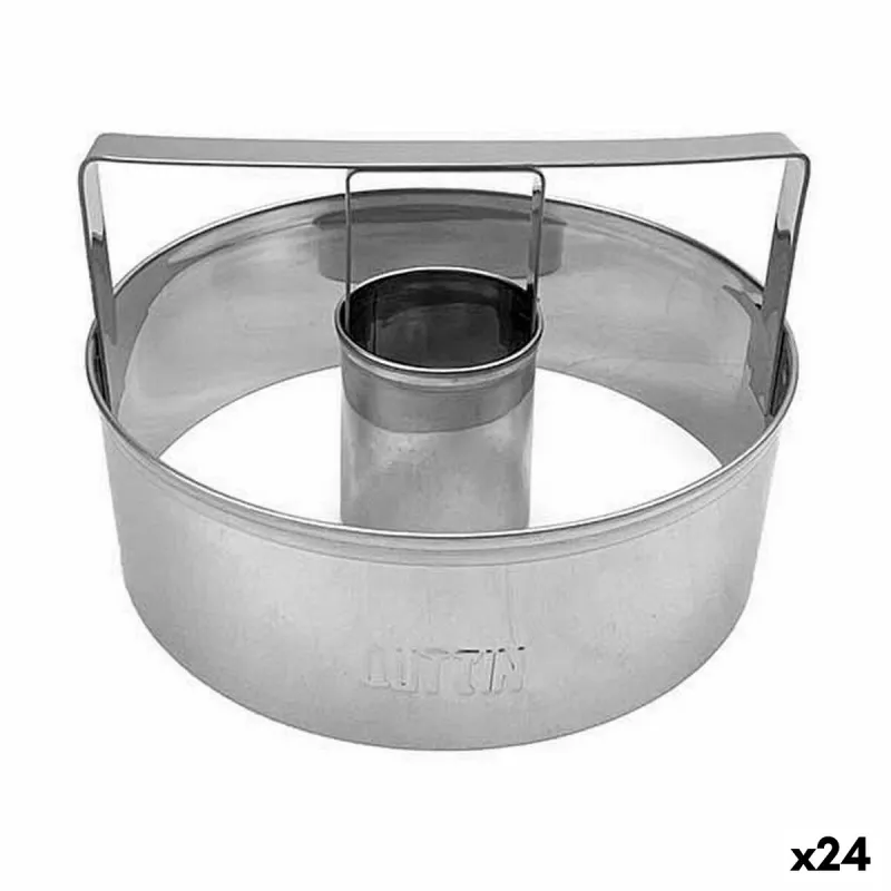 Uuni vuoka Quttin Hopeinen Teräs Donitsit Ø 10 cm 10 x 3,5 cm (24 osaa)