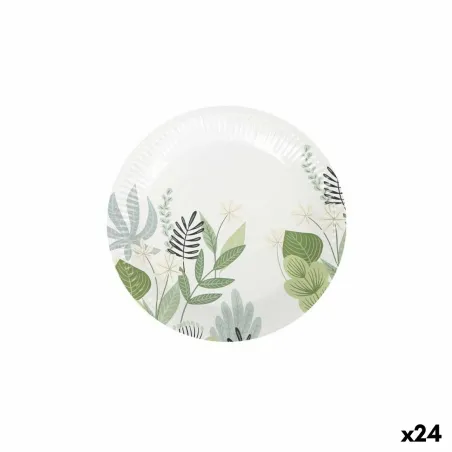 Plokštelių rinkinys Algon Vienkartinis Kartonas Gėlėtas 12 Dalys 18 cm (24 vnt.)