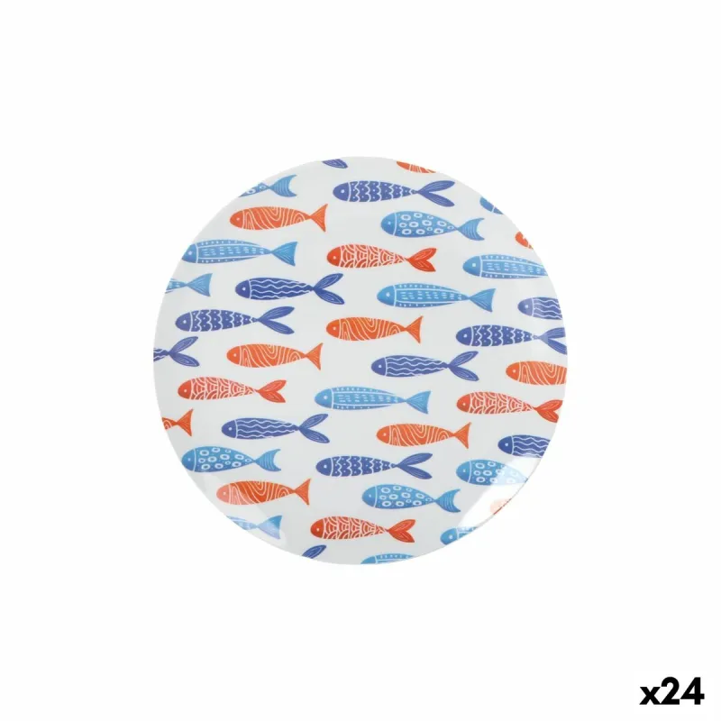 Плоская тарелка La Mediterránea Рыбы 25,5 cm (24 штук)