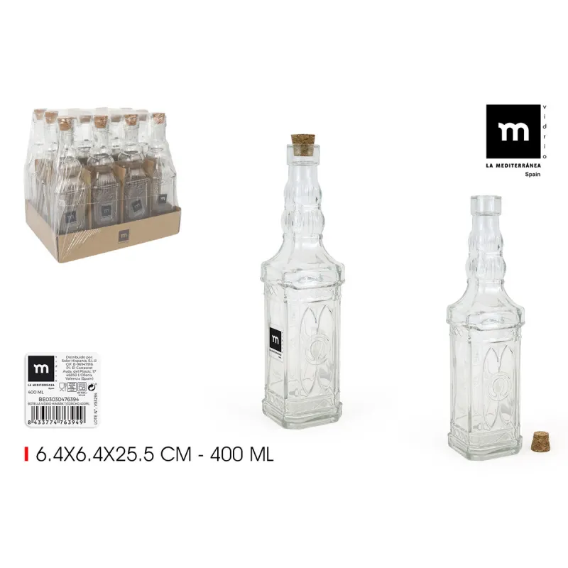 Стеклянная бутылка La Mediterránea Cтекло 400 ml (24 штук)