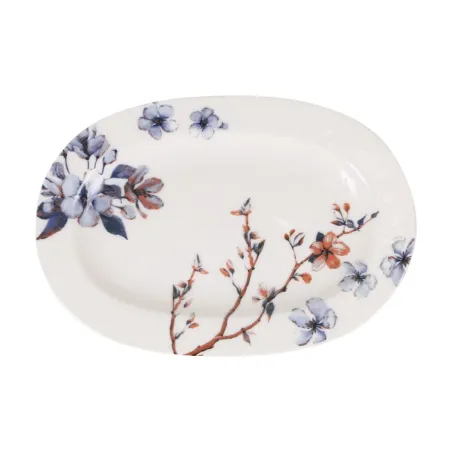 Snack tray Toscana Flowers Oval 27 x 7 x 1,5 cm (6 Units)