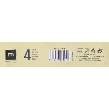 Glāžu komplekts La Mediterránea Trik 4 Daudzums (12 gb.)