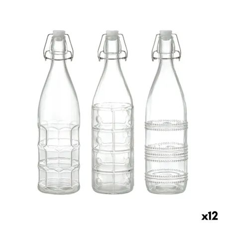 Stiklinis butelis La Mediterránea Skaidrus stiklas 1 L (12 vnt.)