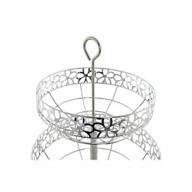 Hedelmäkulho DKD Home Decor Hopea Metalli Gėlės (28 x 28 x 39 cm)