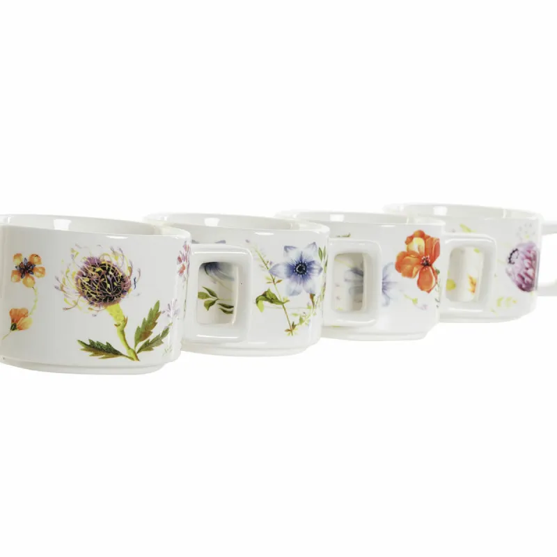 Vnt. kavos puodelių rinkinys DKD Home Decor Spalvotas Metalinis Dolomite 260 ml