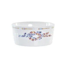 Set za Predjelo DKD Home Decor Sinine Naturaalne Bambus Keraamika Vahemere 19,7 x 19,7 x 1 cm (5 pcs)