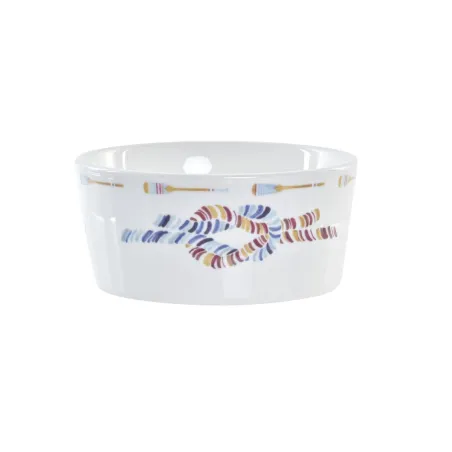 Set za Predjelo DKD Home Decor Sinine Naturaalne Bambus Keraamika Vahemere 19,7 x 19,7 x 1 cm (5 pcs)
