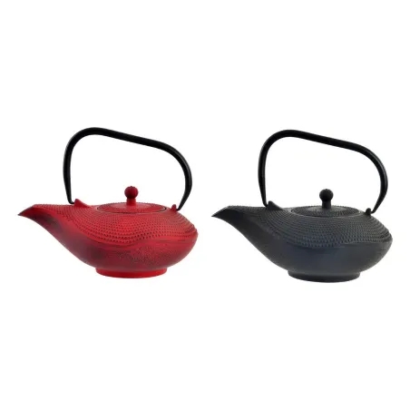 Tējkanna DKD Home Decor Sarkans Melns Čuguns (1000 ml) (2 gb.)