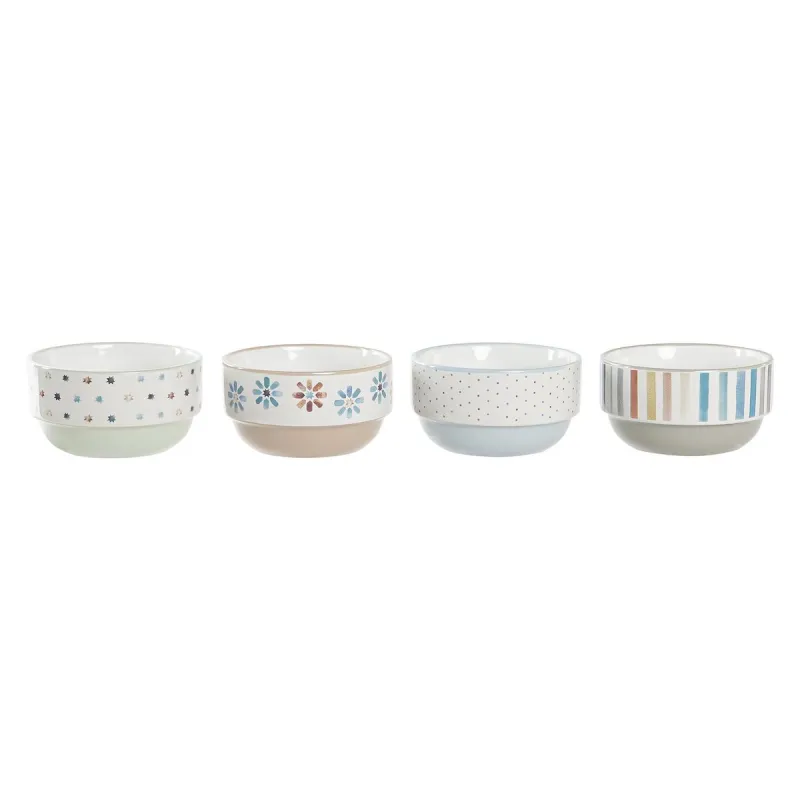 Набор мисок DKD Home Decor Керамика 460 ml 12 x 12 x 6,5 cm (4 штук)