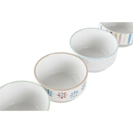 Dubenėlių rinkinys DKD Home Decor Keramikos dirbinys 460 ml 12 x 12 x 6,5 cm (4 vnt.)