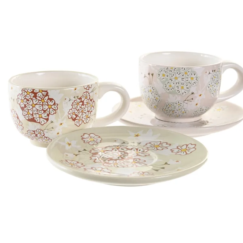 Кофейный набор DKD Home Decor Зеленый Бежевый Металл Dolomite 180 ml