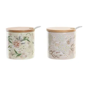 Cukraus dubuo DKD Home Decor Bambukas Dolomite (7,5 x 7,5 x 7,5 cm)