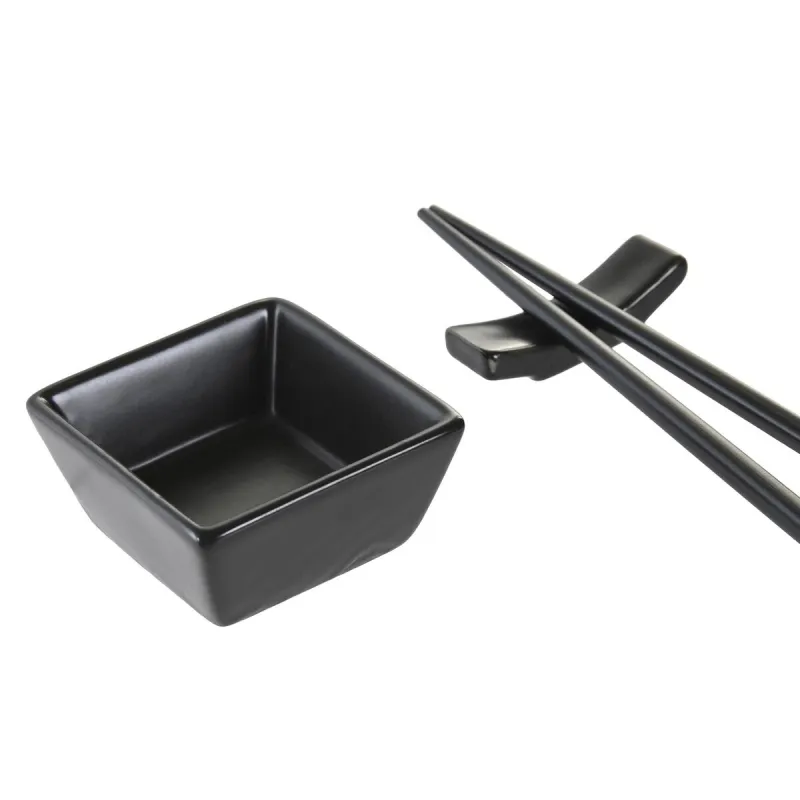 Sushi Komplekt DKD Home Decor Naturaalne Must Bambus Keraamika Idamaine