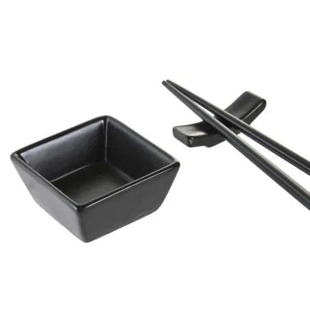 Sushi Komplekt DKD Home Decor Naturaalne Must Bambus Keraamika Idamaine