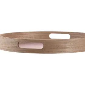 Välipalatarjotin DKD Home Decor Scandi Pinkki Valkoinen 35 x 35 x 5 cm Puu MDF (3 osaa)