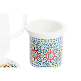 Tasīte ar Tējas Filtru DKD Home Decor Daudzkrāsains Oranžs Flīze Arābija 300 ml (2 gb.)