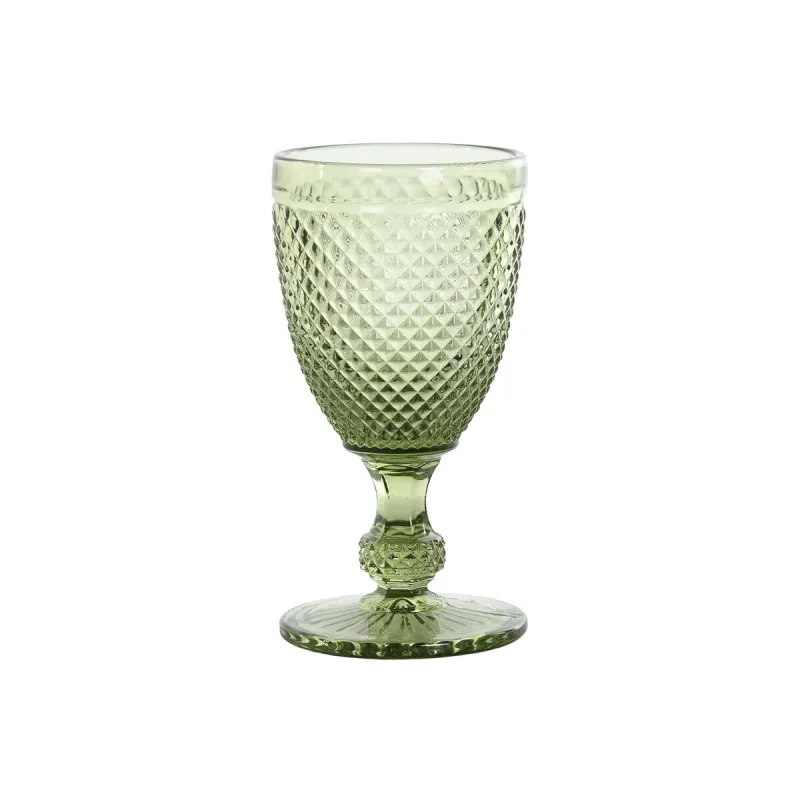Setti laseja DKD Home Decor Vihreä Kristalli 240 ml