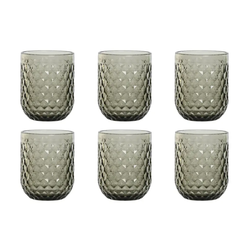 Lasisetti Home ESPRIT Harmaa Kristalli 240 ml (6 osaa)