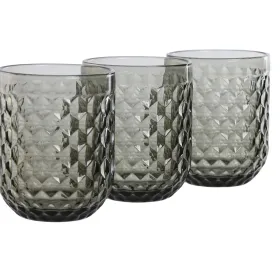 Lasisetti Home ESPRIT Harmaa Kristalli 240 ml (6 osaa)