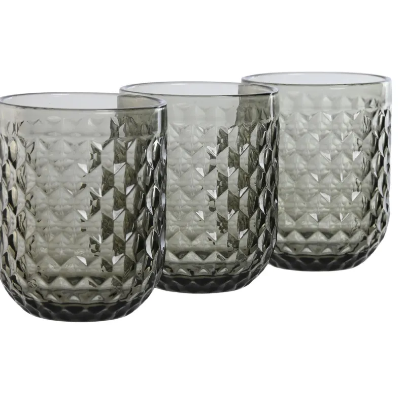 Lasisetti Home ESPRIT Harmaa Kristalli 240 ml (6 osaa)
