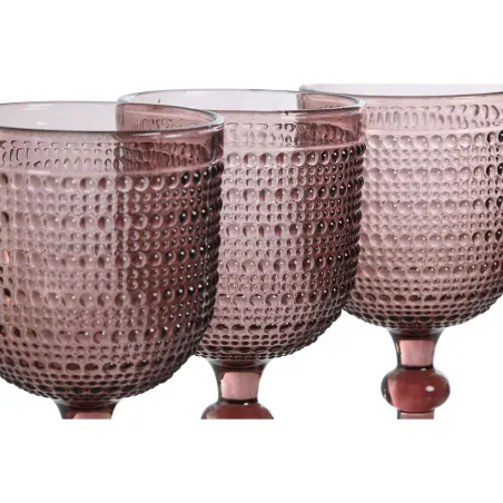 Setti laseja Home ESPRIT Pinkki Kristalli 325 ml (6 osaa)