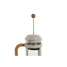 Pressopannu männällä Home ESPRIT Valkoinen Luonnollinen Ruostumaton teräs 800 ml 15 x 10 x 22 cm