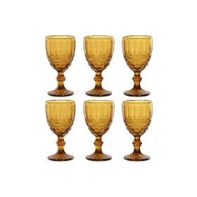 Setti laseja Home ESPRIT Meripihka Kristalli 325 ml (6 osaa)
