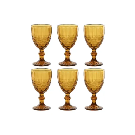 Setti laseja Home ESPRIT Meripihka Kristalli 325 ml (6 osaa)