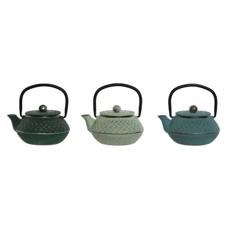 Tējkanna Home ESPRIT Zils Zaļš Nerūsējošais tērauds Dzelzs 400 ml (3 gb.)