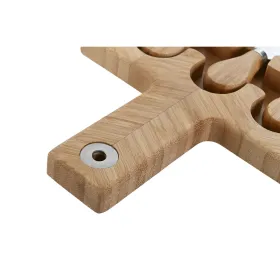 Griešanas dēlis Home ESPRIT Dabisks Bambuss Nerūsējošais tērauds 41 x 18,3 x 2 cm (4 Daudzums)