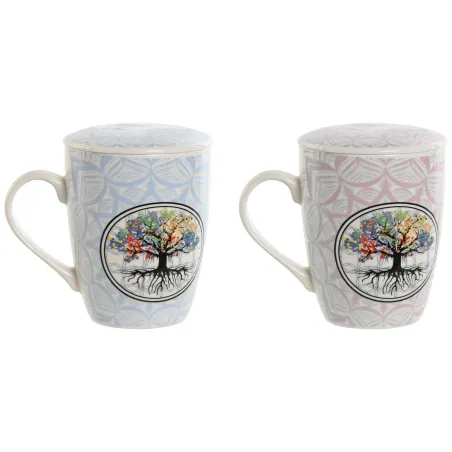 Чашка с заварочным фильтром Home ESPRIT Синий Розовый 340 ml (2 штук)
