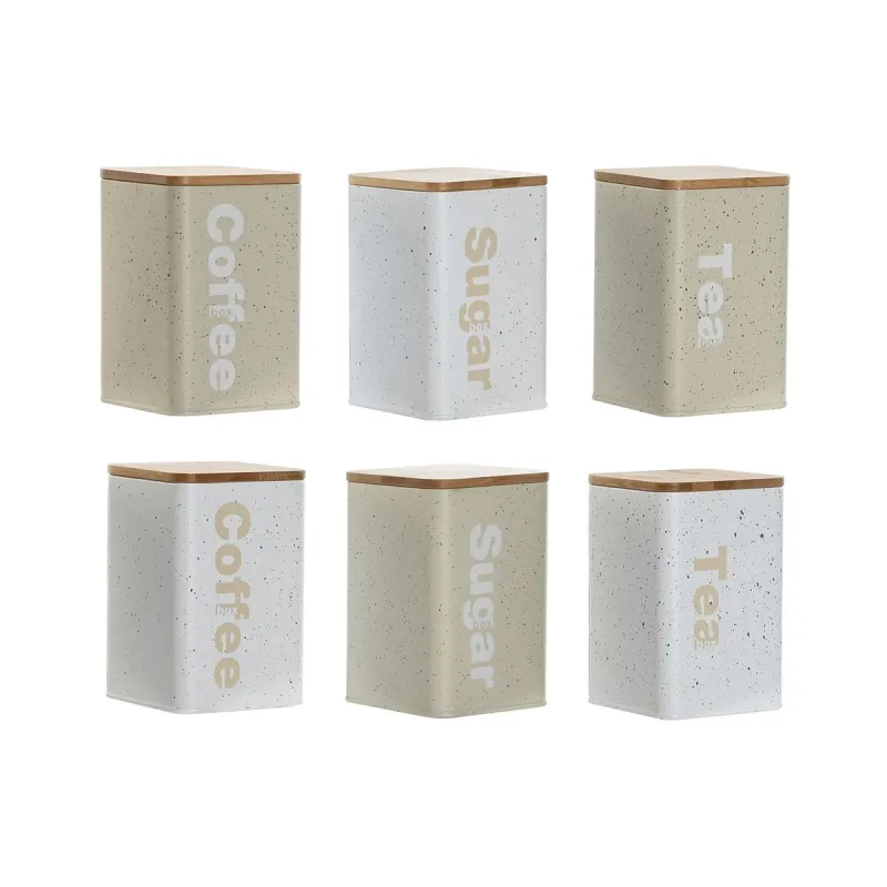 Skārdene Home ESPRIT Bēšs Pelēks (2 gb.) (6 gb.)