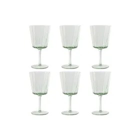 Setti laseja Home ESPRIT Vihreä Kristalli 285 ml 8,4 x 8,4 x 16,4 cm (6 osaa)