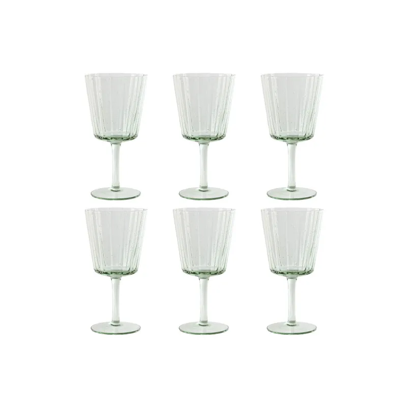 Набор рюмок Home ESPRIT Зеленый Стеклянный 285 ml 8,4 x 8,4 x 16,4 cm (6 штук)