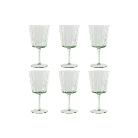 Набор рюмок Home ESPRIT Зеленый Стеклянный 285 ml 8,4 x 8,4 x 16,4 cm (6 штук)