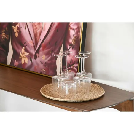 Glāžu komplekts Home ESPRIT Caurspīdīgs Stikls Ar reljefu (6 gb.)