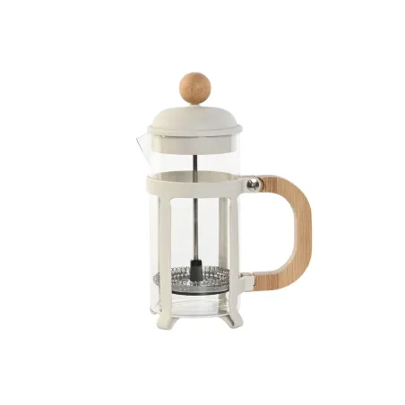 Kohvi Presskann Home ESPRIT Valge Naturaalne Roostevaba teras polüpropüleen 350 ml 13 x 8 x 19 cm