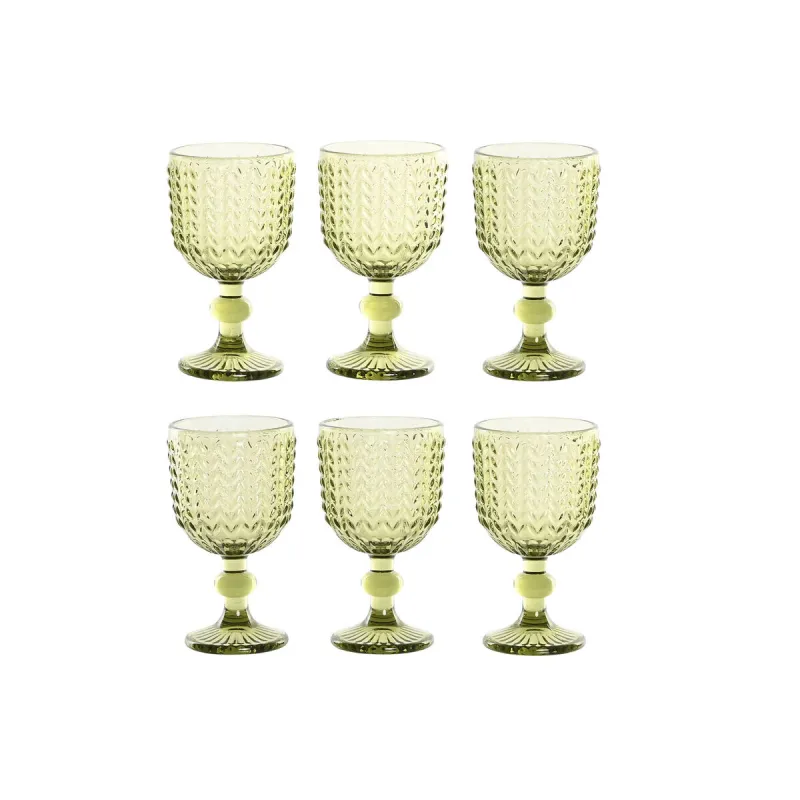 Набор рюмок Home ESPRIT Зеленый Стеклянный 260 ml (6 штук)
