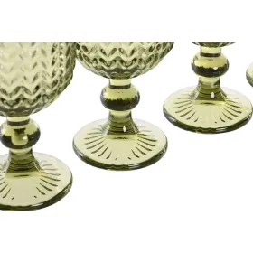 Setti laseja Home ESPRIT Vihreä Kristalli 260 ml (6 osaa)