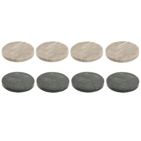 Padėklai Home ESPRIT Žalia Rusvai gelsva Marmurą 10 x 10 x 5 cm (2 vnt.) (4 vnt.)