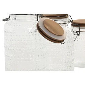 3 toru Home ESPRIT Läbipaistev Naturaalne 950 ml 1,2 L 3 Tükid, osad