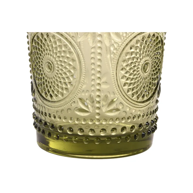 Набор стаканов Home ESPRIT Зеленый Стеклянный С облегчением 310 ml (6 штук)