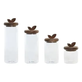 4 toru Home ESPRIT Läbipaistev Naturaalne 1,3 L 4 Tükid, osad