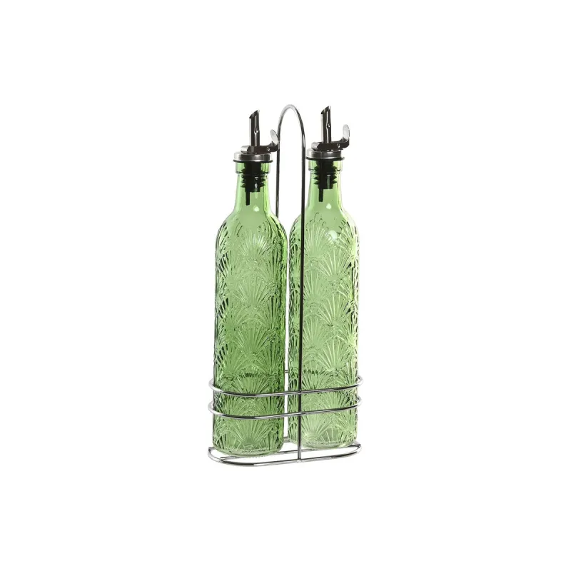 Eļļas un etiķa komplekts Home ESPRIT Zaļš Metāls Alumīnijs Stikls ABS Moderns 500 ml 14 X 7,4 X 32 CM