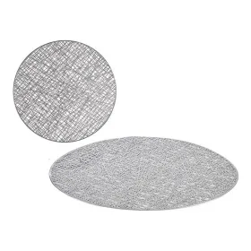Tabletti Kinvara Hopeinen Hopea Muovinen 30 % Polyesteri Ø 38 cm 38 x 0,01 x 38 cm (12 osaa)