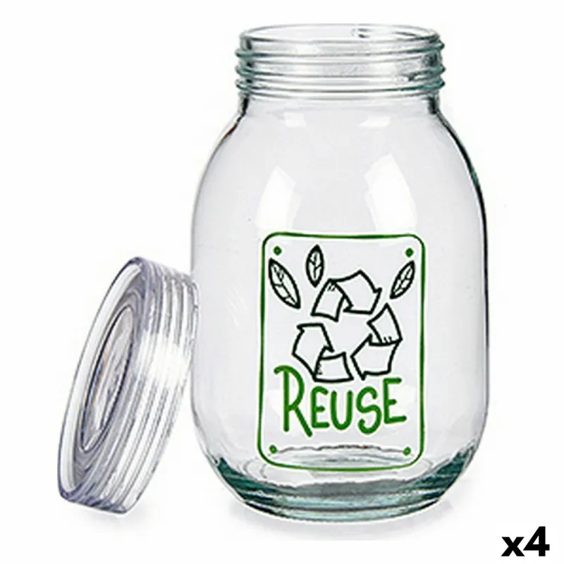 лодка Vivalto Reuse Прозрачный 1,8 L Cтекло (4 штук)
