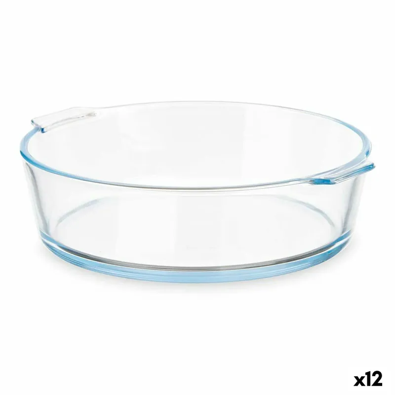 Pasniegšanas Plate Vivalto Caurspīdīgs Borosilikāta glāze 1,6 L 23 x 6 x 20 cm 23 x 6 x 21 cm Ar rokturiem (12 gb.)
